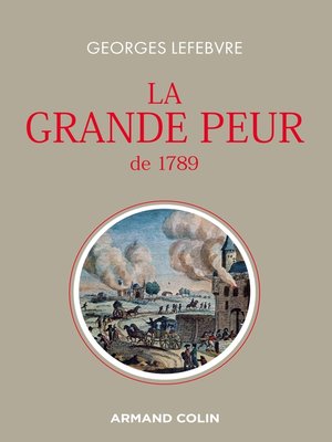 cover image of La grande peur de 1789